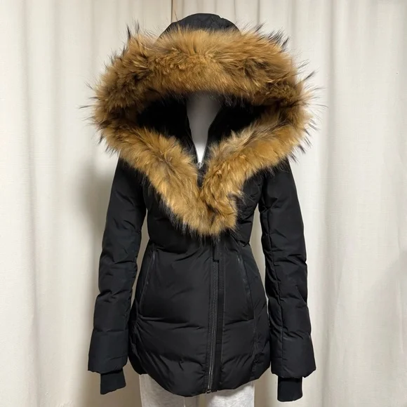 MACKAGE Adali in XS Black with fur - Picture 3 of 10